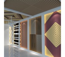 wood pvc composite interior wpc wall cladding fluted panels