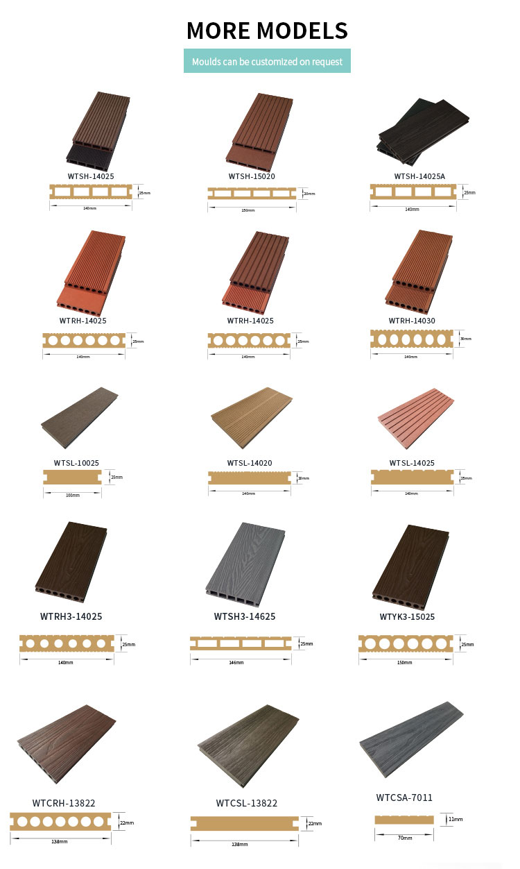 wpc black composite decking