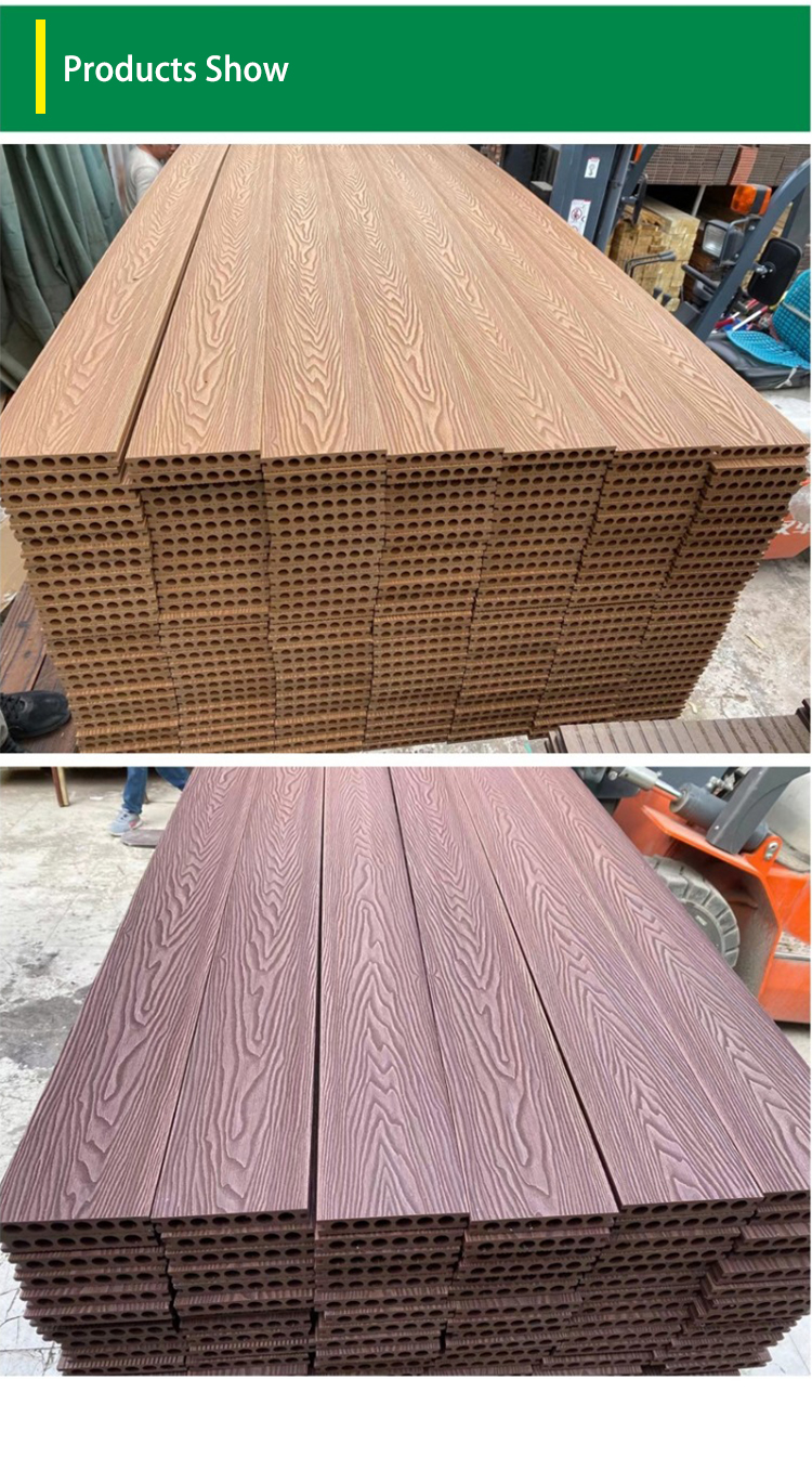 3d embossing wpc decking