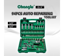 94PCS 1/4 1/2 Dr. Auto Repairing Tool Set