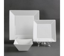 High Quality Square White Ceramic Dinnerware Set