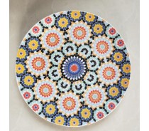 High quality multicolor full decal design dish plate