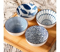 4.5 inch Ceramic Round Bowl Dinnerware Set Bowls