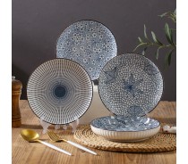 Hot Sale 7 Inch Porcelain Plate 4 Designs Dinnerware Set