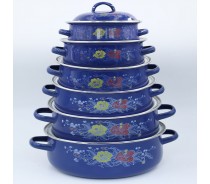 6 pcs enamel casserole set 676DB/EDB