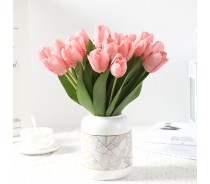 Handmade Flowers PU Mini Artificial Tulip