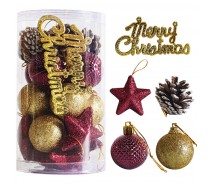 Fashion Christmas Tree Balls Plastic Ornaments