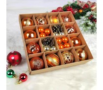 Shiny Plastic Christmas Ball Tree Ornaments