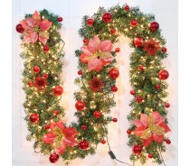 Christmas Rattan LED Green Garland Decorative