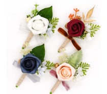 Simulated Wedding White Rose Corsage