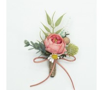 Artificial Rose Wrist Corsage Boutonniere