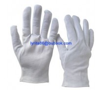 100% White Cotton Inspection Gloves TC Cotton Gloves