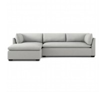 White Simple L-Shaped Combined Sofa