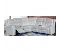 White Corner Intelligent Recliner Sofa