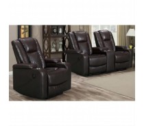 Classic Leather Power Recliner Sofa