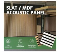 Custom Wooden Slats Soundproof Panels Interior Wood